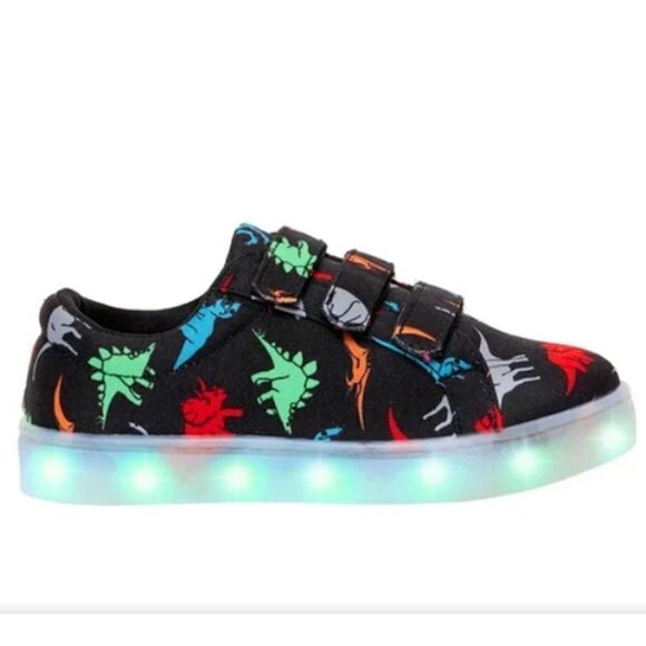 Dino Light Up Multi-Strap Sneaker - Picture 2 of 6